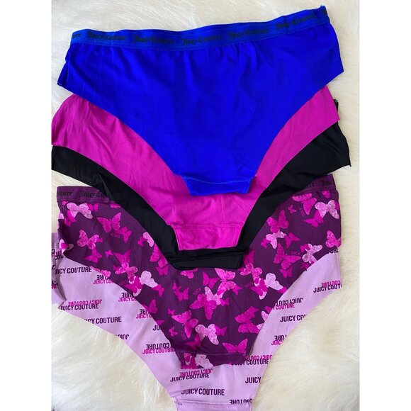 Juicy Couture Intimates 5 Pack Bikini Underwear & Push Up Bra Matching Set